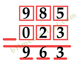 0, 2, 3 , 5, 8 , 9 rakamlarını, yandaki kutucuklara öyle bir