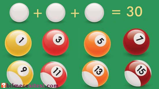 Aşağıdaki üç topu alarak denklemi eşitleyebilir misiniz?